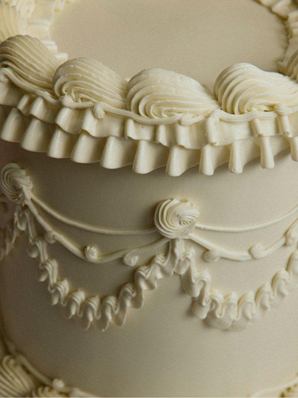 Close-up of wedding cake